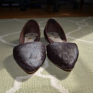 Boden 7.5 Horsehair and Suede Flats